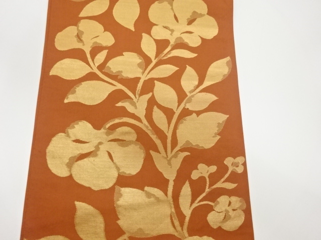 6559207: JAPANESE KIMONO / VINTAGE FUKURO OBI / WOVEN FLORAL